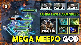 INCREDIBLE MICRO GOD By Watson Meepo Aghs Scepter + Disperser Build IMBA Mega Meepo 7.35c DotA 2