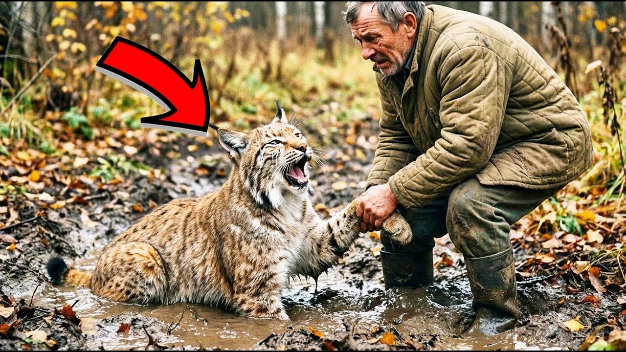 Он ВЫТАЩИЛ дикую рысь из трясины… Она вернулась через ГОД с подарком!