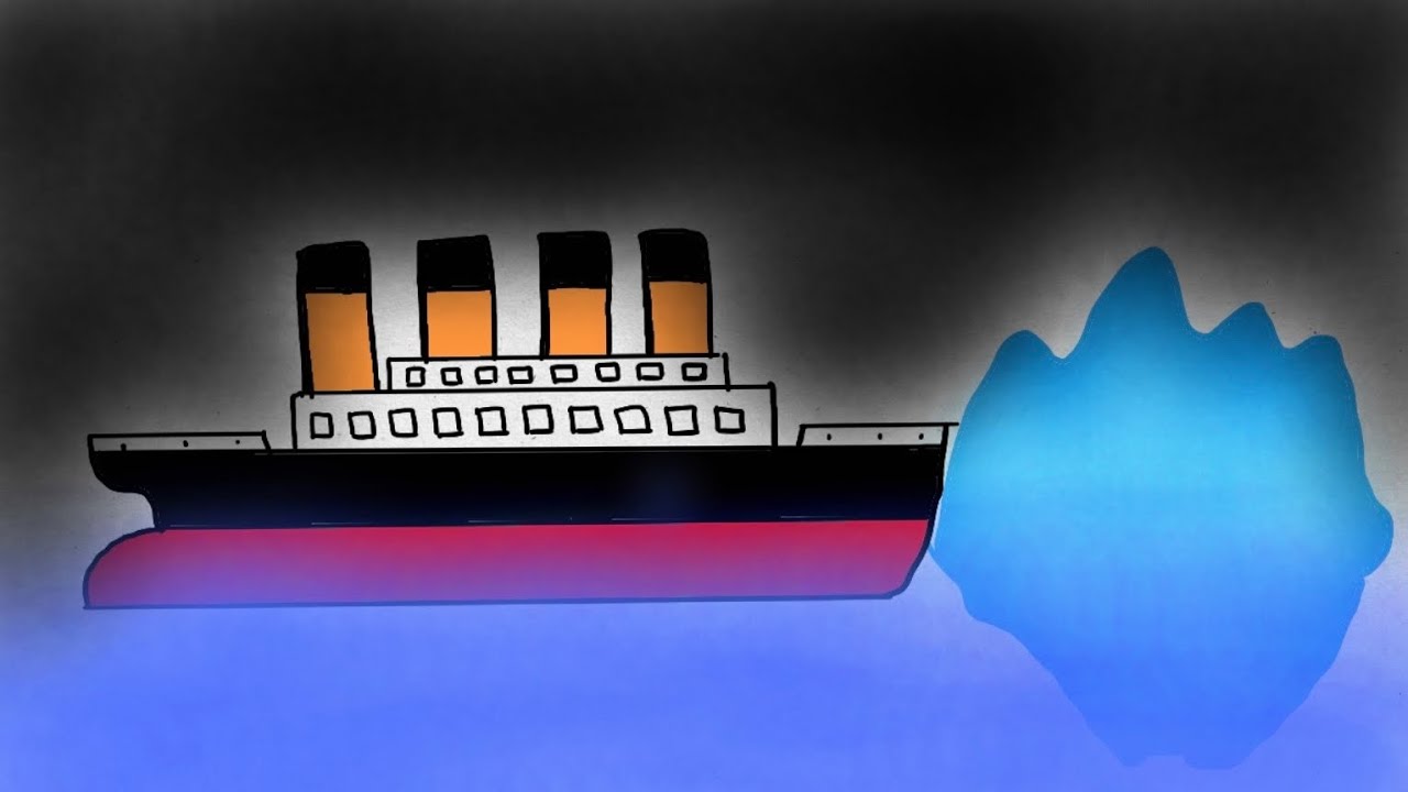Titanic hit iceberg sink scene 1912 animation - YouTube