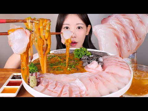 .🧡 식감 좋은 능성어회, 해삼내장 위스키 한잔 먹방 Raw <strong>Grouper</strong> &amp; Sea Cucumber Intestine mukbang korean food