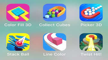 Color Fill 3D,Collect Cubes,Picker 3D,Stack Ball,Line Color,Twist Hit! #gameplay