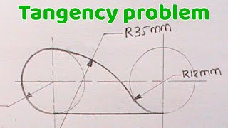 HOW TO DRAW TANGENCY PROBLEM 2 || ENGINEERING DRAWING || TANGENCY || TECHNICAL DRAWING