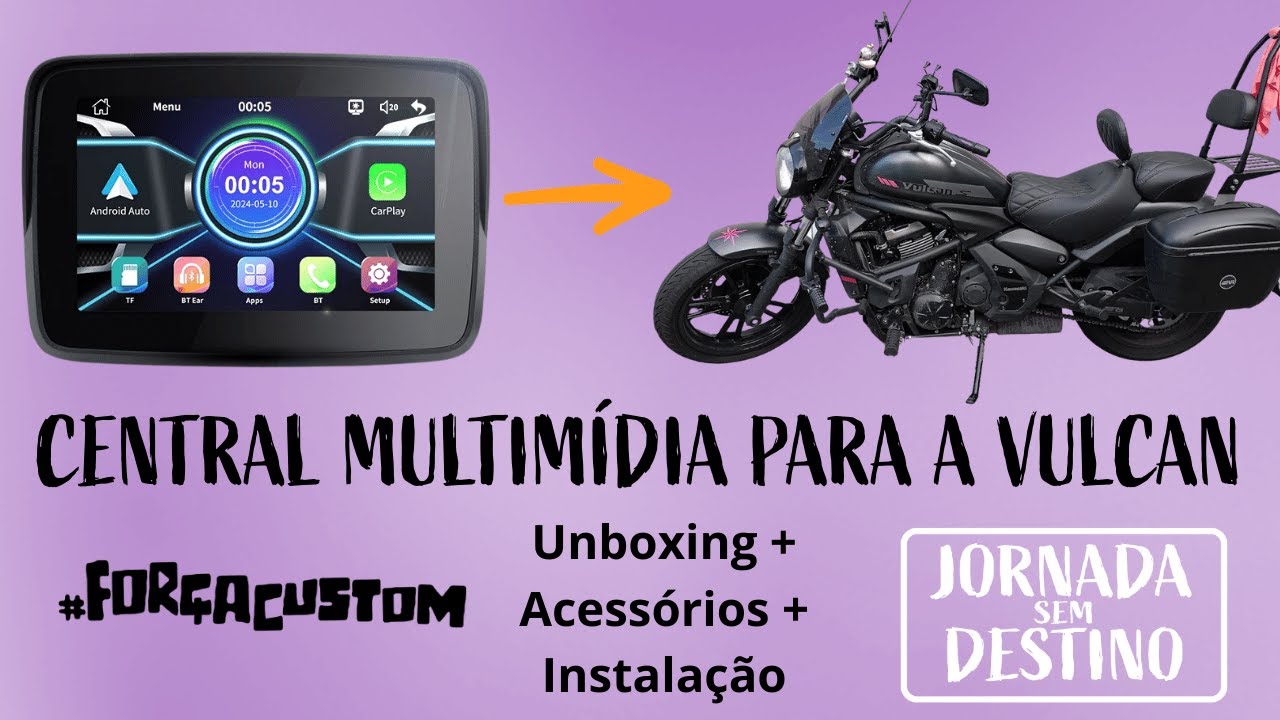 Nunca Mais Ficamos Sem GPS! Instalação de Central Multimídia na Vulcan 650