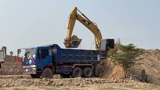 Part01Excavator CAT SUMITOMO SH210loading dirt Dump truck5T 25T