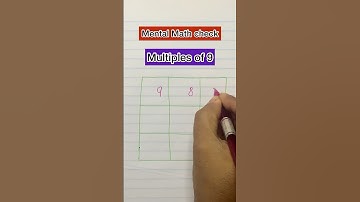 Multiples of 9 #multiplicationtrick #mathhack #mathstricks #mathtrick #mathtutor #tableof9 #shorts