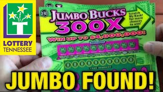 JUMBO BUCKS 300X 🚨 Well.. That’s BIG zeros 🐘 Tennessee Lottery $30 Scratch off Tickets