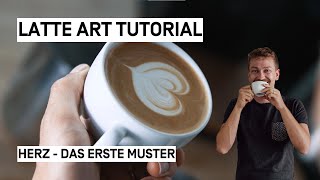 Latte Art Herz für Anfänger | Cappuccino mit Muster | Kaffee Tutorial Deutsch