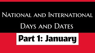 Important National and International Days and Dates | Part 1: January | screenshot 2