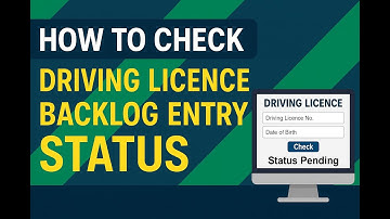 How to Check Driving Licence Backlog Entry Status Online | DL Backlog Entry Check Step-by-Step