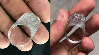 طريقة عمل خاتم ريزن باستخدام قوالب السيليكون والوان الميتالك & الوان الريزن & خلط الوان الريزن