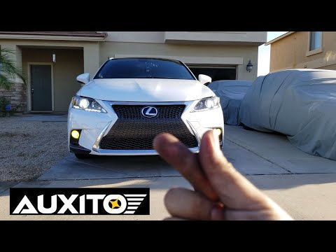 Auxito 3K Yellow H16 Fog Light Bulbs Install 2017 Lexus CT200H F-Sport