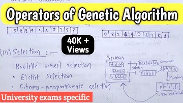 Operators of genetic algorithm in hindi | Mutation, crossover and selection operator of GA | Lec-17