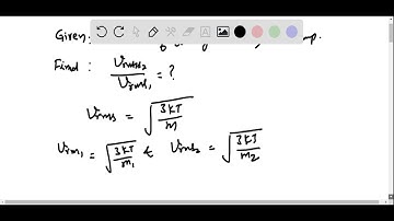 Show that for a mixture of two gases at the same temperature, the ratio of their rms speeds is equal