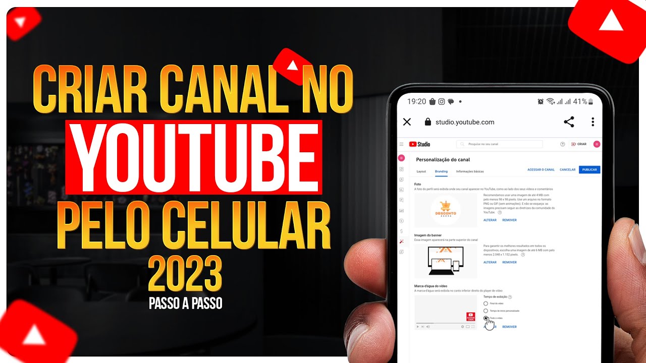 Criar canal no YOUTUBE em 2023 pelo CELULAR | Passo a passo para ...