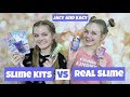 Slime Kits vs Real Slime Challenge ~ Trying New Slime Products ~ Jacy and Kacy