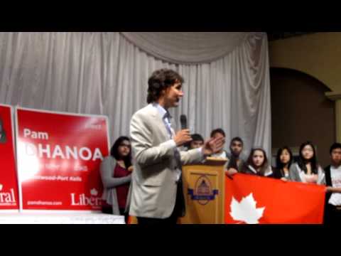 Part 1 - Justin Trudeau rally, Grand Taj, Surrey, ...