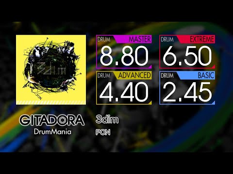 【GITADORA】 3dim (MASTER ~ BASIC) Drum