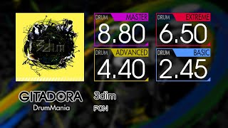 【GITADORA】 3dim (MASTER ~ BASIC) Drum