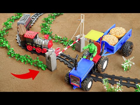 Careful ahead! Diy tractor Train Barie traffic light for trolley heavy Brick truck @FarmingTV