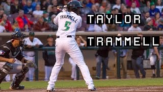 Reds Taylor Trammell hitting in April 2017