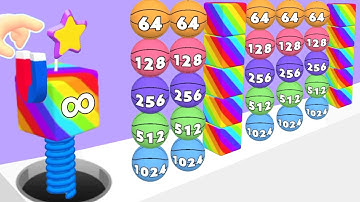 Happy Cubes 2048 🆚 level up balls 2048 Gameplay walkthrough part #7