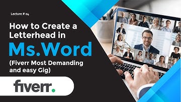 How to Create a Letterhead in MS. Word Fiverr Gig | Lecture 04 | Part-3 | Urdu/Hindi