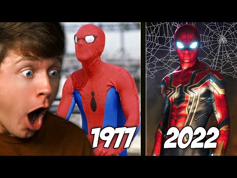Reacting to the EVOLUTION of SPIDERMAN MOVIES! (1977-2022)