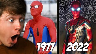 Reacting to the EVOLUTION of SPIDERMAN MOVIES! (1977-2022)