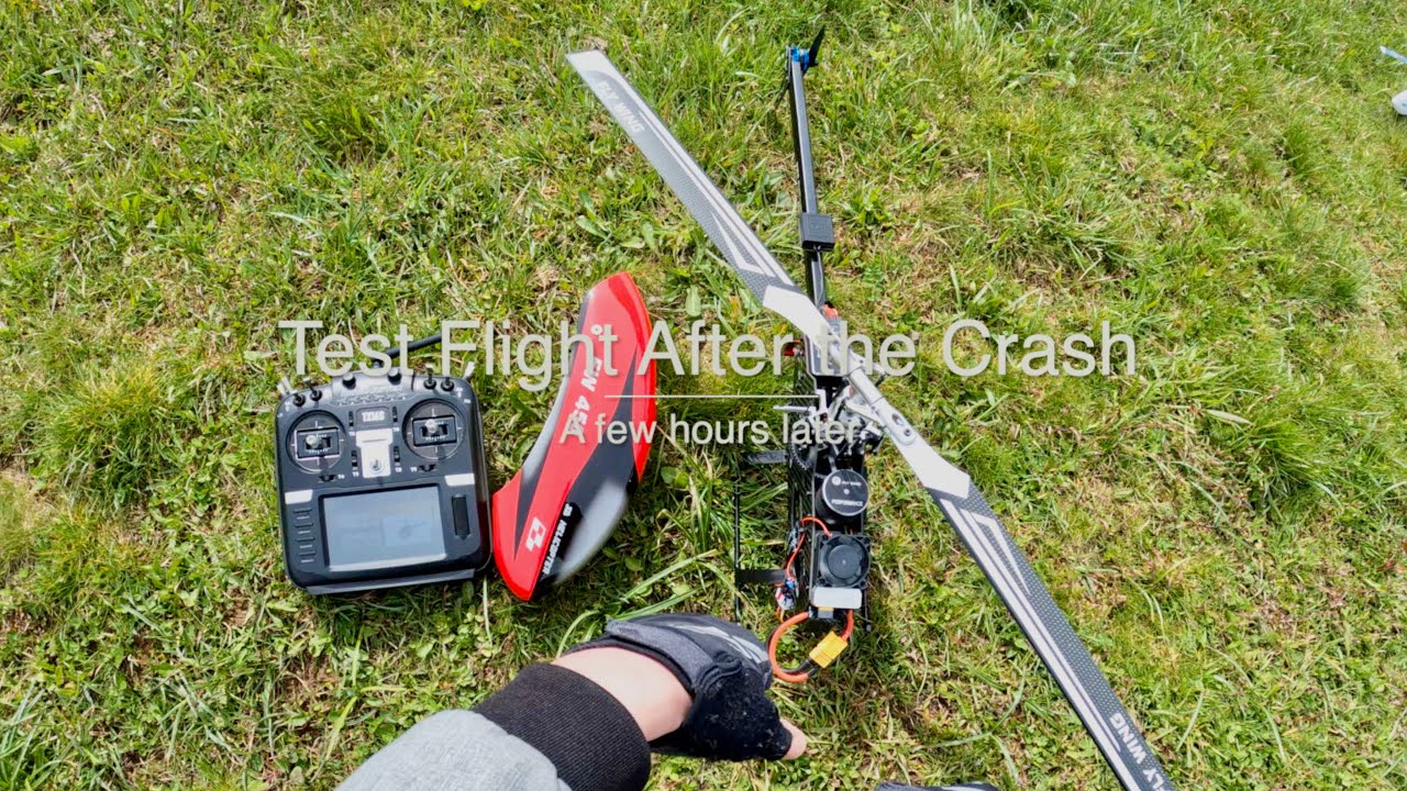 Test Flight After The Crash FLY WING FW450 V2 3D Helicopter with H1