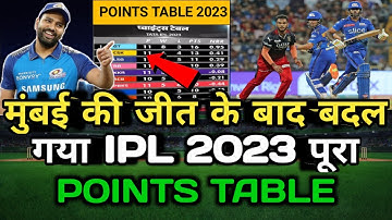 IPL Points Table 2023 MI Vs RCB 54th Match | Tata Ipl 2023 Current Points Table |  Points Table 2023