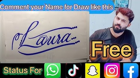 Laura Name Signature Calligraphy Status Short Video  | #howtodraw #sketching  #laura