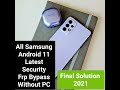 Gambar cover Samsung Frp Bypass 2021 - Samsung Google Account Bypas Android 11 10 alliance shield problem FIX