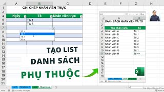 Cách tạo List Danh Sách Phụ Thuộc trong Excel Bằng VBA HOÀN TOÀN TỰ ĐỘNG