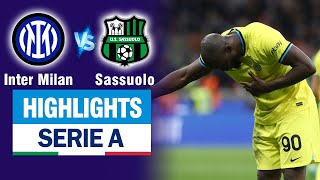 Highlights INTER MILAN vs SASSUOLO: Lukaku lập cú đúp, không thể ngăn cản Quái Thú.