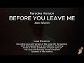 Alex Warren Before You Leave Me Karaoke Version