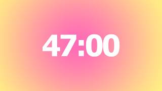 47 Minute Timer 🌷 No Music | 47 Minute Aesthetic Countdown Timer | 47 Minute With Alarm