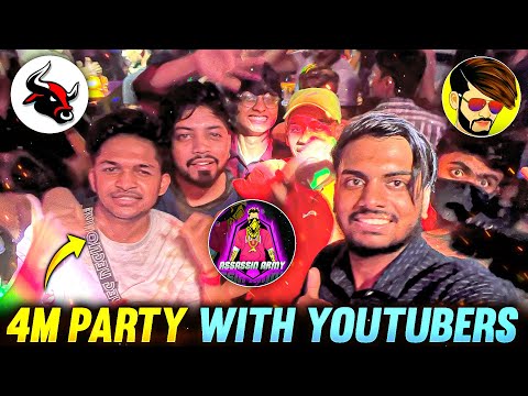 4M Party With LokeshGamer UngraduateGamer Late Night Party 4m Special Vlog 😱 - Garena Free Fire