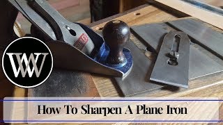 How To Sharpen a Plane Iron Freehand | Hand Tool Woodworking Skill