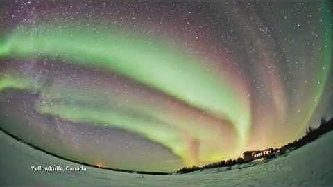 Bắc Cực Quang Ở Yellowknife, Canada.mp4