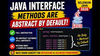 298. Methods inside an interface are treated as abstract methods in Java (Selenium Java 2026)