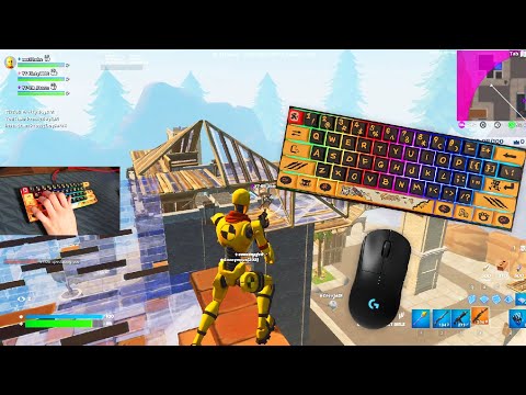Unboxing XVX M61 Keyboard & Mouse Sounds 😍 Smooth Fortnite Titled Towers Gameplay ASMR 240FPS