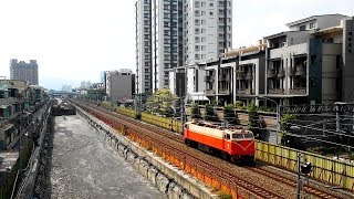 台鐵南下E206單機通過青年路橋下-2018/09/25