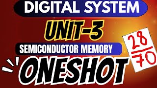 Digital System Unit 3 | Semiconductor Memory One Shot 🔥 | Complete in 23 Minutes @Engineerdude-g6m 