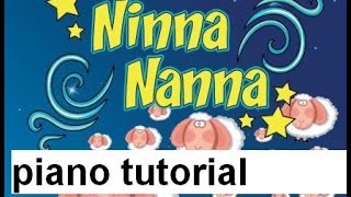 Ninna nanna - Lullaby - Brahms piano tutorial - Wiegenlied Easy chords