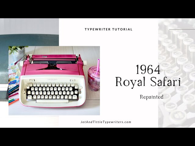 1964 Royal Safari | Typewriter Tutorial - YouTube