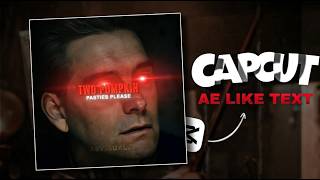 CapCut AE Like Text Effect PC Tutorial