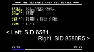 SID 6581 left - SID 8580 right