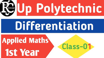 Differentiation Part-1 for up polytechnic 1st year applied Maths in English and Hindi. #Appliedmaths
