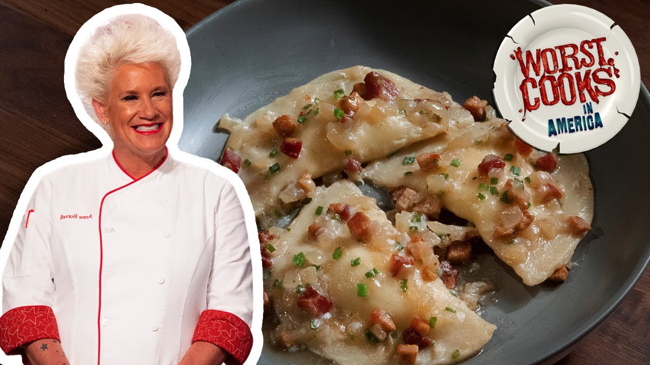 Anne Burrell's Potato and Cheddar Pierogies Worst Cooks in America