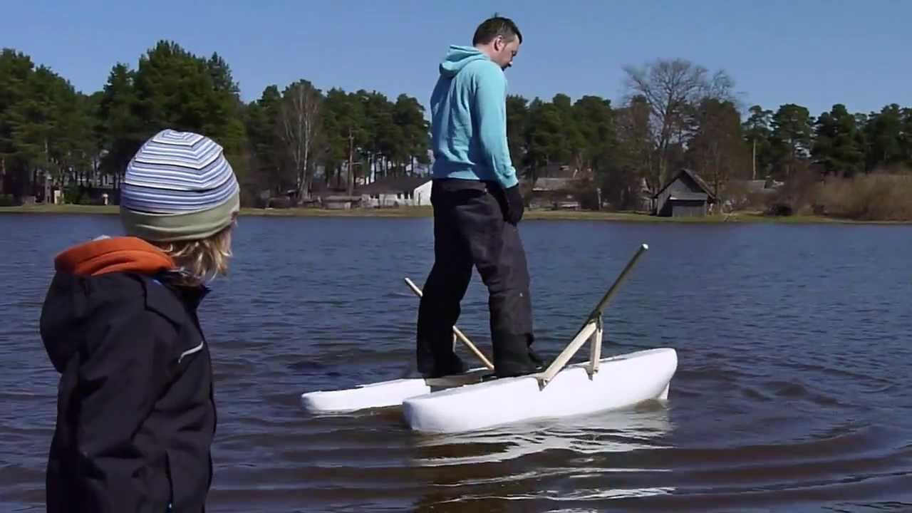 Mini Pontoon Boat Float Test - YouTube